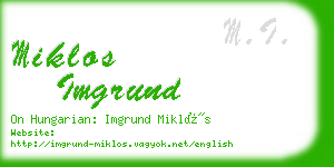 miklos imgrund business card